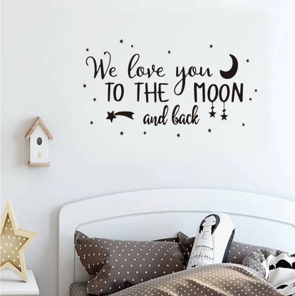 Wall decal 'We Love You to the Moon and Back'